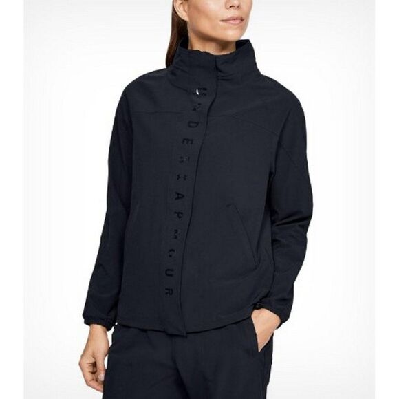 🆕 UNDER ARMOUR Black Jacket Women's XL UA RECOVER Fall Winter Windbreaker Warm - Picture 1 of 11